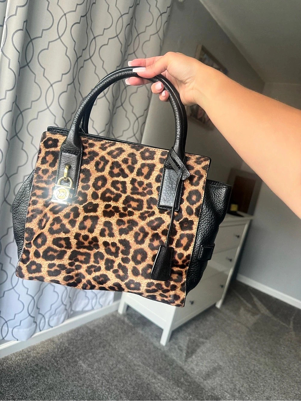Michael Kors Avril leopard print & matching wallet
